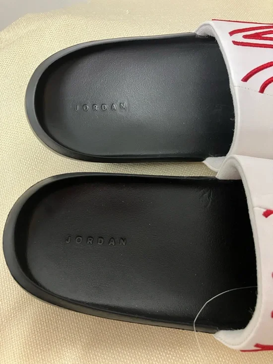 Nike Jordan Nola Slide Sandals W Sz 8   White Black Gym Red - Picture 5 of 12